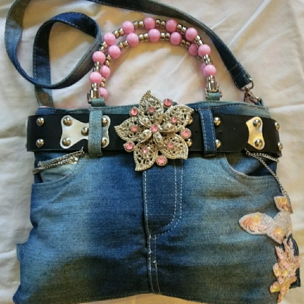 Unique Upcycled Jean Handbag